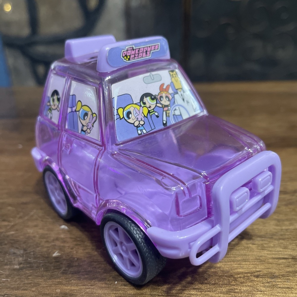 Vtg Cartoon Network, The Powerpuff Girls CAR Bank  2001 Candy Container READ